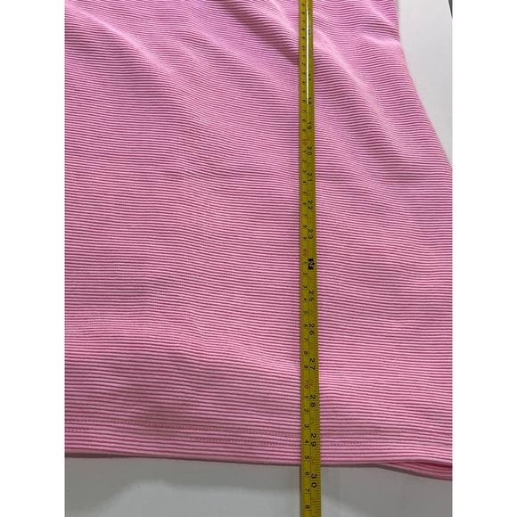 Lilly Pulitzer Tisbury Shift Dress Pink White Striped Ruffle Neck Sleeveless S - Picture 9 of 9